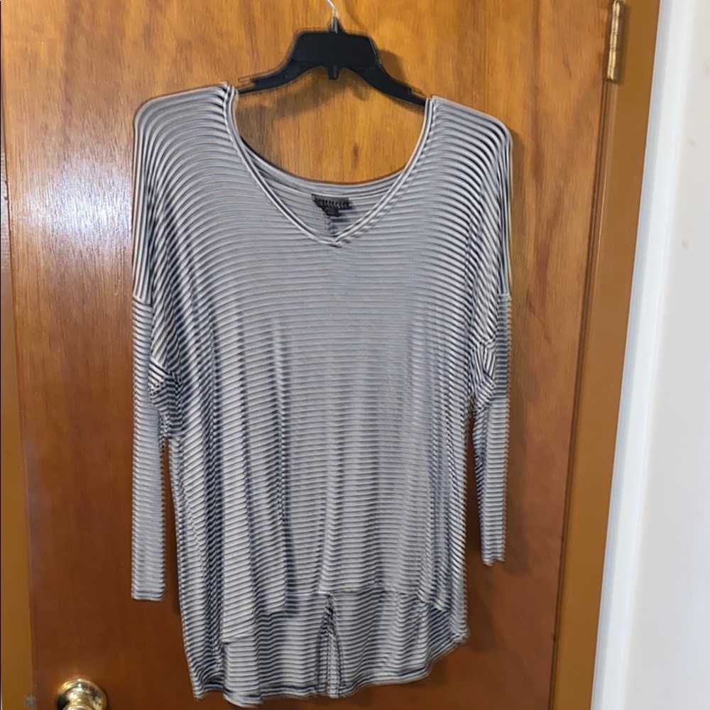 Striped Black and White Women's Top